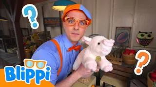Thumbnail: Guessing Farm Animals!🐮| Blippi Visits Adventure City's Farm Animals | Learn Animals with Blippi!