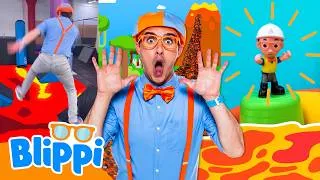 Thumbnail: The Floor Is LAVA Challenge!! (DON'T TOUCH THE FLOOR!) 🌋🔥 Blippi Best #shorts