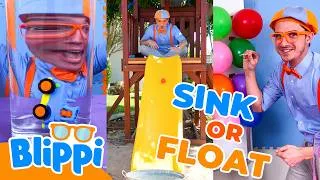 Thumbnail: BEST OF: Blippi Sink Or Float SHORTS Compilation! 🌊🚛