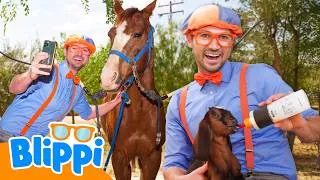 Thumbnail: Spend A Day At The Farm With Blippi! 🐐🐴