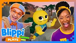 Thumbnail: Climbing The Mountain ~ Blippi & Meekah Gaming | Blippi Plays Roblox!