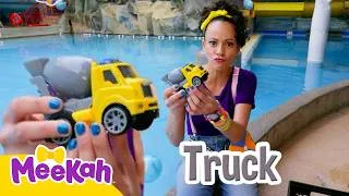 Thumbnail: Meekah and her toy truck! 🛻 Blippi Vehicles | Learning Videos for Kids