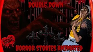 Thumbnail: Reacting to Animated Horror Stories👹🎃😈. (Pt 2) Double Down episode‼️🤯.  @BecauseItsInteresting