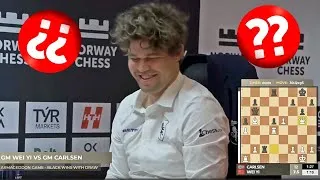 Thumbnail: Carlsen LAUGHS after DISASTROUS blunder! #norwaychess2025