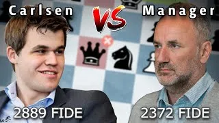Thumbnail: Young Carlsen plays Manager in LEGENDARY bullet game
