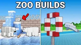 Thumbnail: Minecraft: 20+ ZOO Build Hacks!
