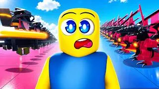 Thumbnail: 100 Drill Dragons vs 100 Motherships in Skibidi Battle Simulator