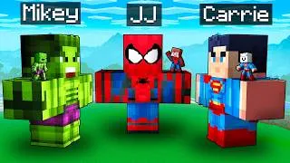 Thumbnail: JJ vs Mikey vs Carrie: SUPERHEROES GIANT GOLEM BATTLE in Minecraft - Maizen