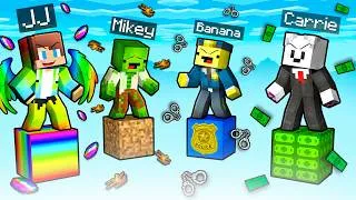 Thumbnail: JJ and Mikey and Friends: SUPER ONE BLOCK BATTLE in Minecraft - Maizen