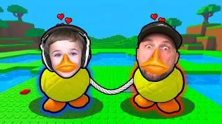 Thumbnail: SON and DAD Becoming CUTE DUCKIES in Roblox 2 Player Obby