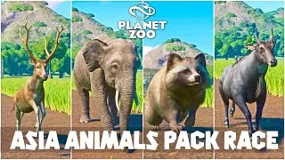Thumbnail: Asia Animals Pack Showcase in Planet Zoo | Bornean Elephant, Nilgai, Blackbuck & Honey Badger