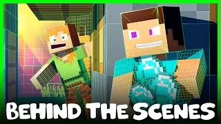 Thumbnail: BEHIND THE SCENES - Alex and Steve Life (Minecraft Animation)