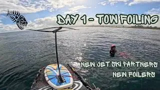Thumbnail: Beginner Foilers Try their Luck Tow Foiling