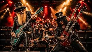 Thumbnail: Guns N' Roses, AC/DC, ZZ Top & SRV ⚡ Electric Blues Rock, Power Guitar & Raw Vocals