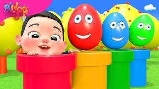 Thumbnail: Surprise Eggs Kids Song | Colorful Eggs | BluLoo Nursery Rhymes & Kids Songs