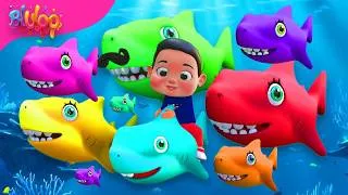 Thumbnail: Baby Shark Dance | Colorful Shark Song | BluLoo Nursery Rhymes & Kids Songs