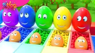Thumbnail: Surprise Eggs Kids Song | Colorful Eggs | BluLoo Nursery Rhymes & Kids Songs