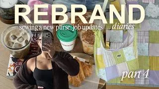 Thumbnail: job searching (again...), sewing a patchwork purse & navigating my 20s 🎧💐⭐️(The rebrand diaries pt4)