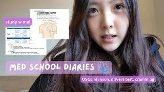 Thumbnail: [med school vlog 🩺] GRWM, productive study with me, OSCE revision, driving test