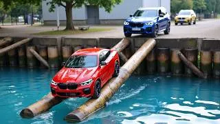 Thumbnail: Cars vs Impossible Log Bridge Challenge #4 in BeamNG Drive!