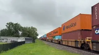 Thumbnail: UP 8395 leads a fast Intermodal train through Gardner, IL 