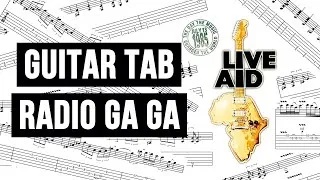 Thumbnail: Queen - Radio Ga Ga (Live Aid) | Guitar Tab With On-Screen Cover