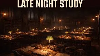 Thumbnail: Late Night Library Study Music – 2 Hours of Atmospheric Focus & Deep Work