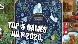 Thumbnail: Top 5 Board Games I played in July 2026