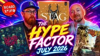 Thumbnail: 5 Hotly Anticipated Board Games - The Hype Factor July 2026