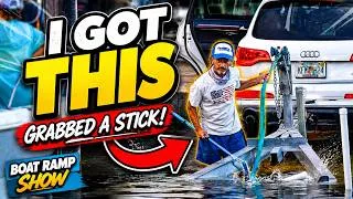 Thumbnail: Vinny Said “I Got This” and Grabbed a Stick 😂 | Boat Ramp Show