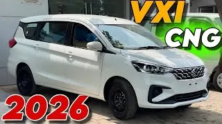 Thumbnail: 2026 ERTIGA VXI CNG ₹10.86 LAKH✅| 2026 Ertiga VXI CNG 7 SEATER Car White Color🥵| Detailed Review 
