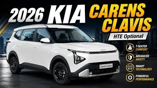 Thumbnail: 2026 KIA CARENS CLAVIS HTE Optional ₹12.23 LAKH🥵|2026 Carens Clavis 7 SEATER White Color|Full Review