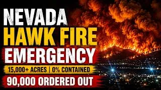 Thumbnail: 🔥 Hawk Fire Explodes Near Reno: 15,000+ Acres, 0% Contained | 90,000 Ordered Out