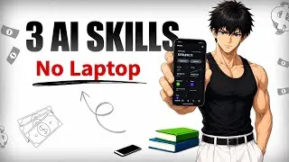 Thumbnail: No Laptop? 3 AI Skills That Make Money (2026). 