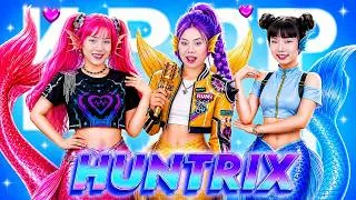 Thumbnail: Poor Vs Rich Vs Giga Rich Kpop Demon Hunters! Huntrix Mermaid Makeover