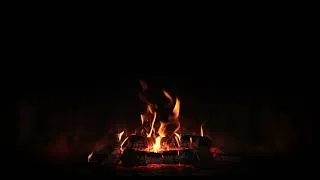 Thumbnail: Real Bonfire Dark Screen 🔥 NO AI Fireplace, 4k Crackling Wood Noise at Night