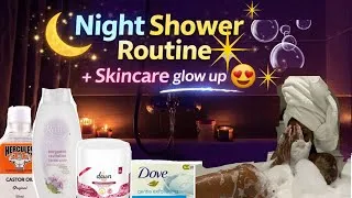 Thumbnail: ✨ Night Shower Routine 🌙+ Affordable Skincare Glow up 🛀🫧