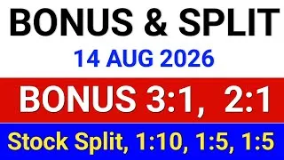 Thumbnail: 6 bonus and split news? bonus share latest news.  #bonus  #stocksplit