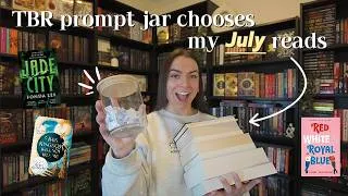 Thumbnail: TBR prompt jar chooses my JULY reads!! 📖💫