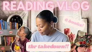 Thumbnail: ✨cozy reading VLOG 🧸📚 TBR TAKEDOWN | getting through my June TBR ☀️🎧