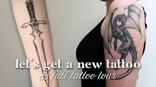 Thumbnail: Let's get a new tattoo🗡️ | full tattoo tour, pain ratings and tattoo studio vlog