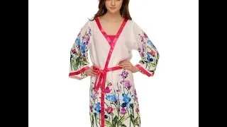 Thumbnail: FLORAL PRINTED ROBE IN WHITE