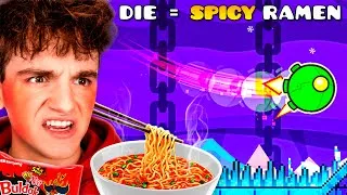 Thumbnail: If i DIE i eat SPICY NOODLES in Geometry Dash!