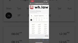 Thumbnail: How to Schedule an Appointment with WH Law (Once you are a client)