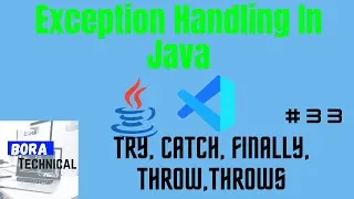 Thumbnail: Exception Handling In Java #33.|| try, catch, finally, throw, throws keyword in Java