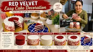 Thumbnail: Perfect Red Velvet Cake Decoration ❤️🎂 | Step by Step Detailed Cake Decorating Tutorial |