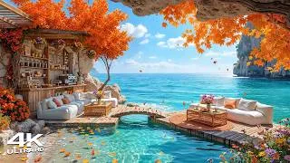 Thumbnail: Delicate Autumn Bossa Nova at a Beachside Cafe ~ Relaxing Morning Jazz & Ocean Sounds for Great Mood