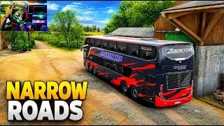 Thumbnail: NARROW ROADS! Driving a Huge Coach Bus Through Tight Rural Roads | Bus Simulator