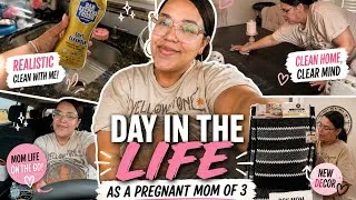 Thumbnail: DAY IN THE LIFE AS A PREGNANT MOM OF 3 | Realistic Clean With Me | Pregnancy Chat + Shopping