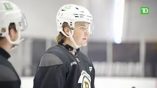 Thumbnail: Will Zellers skates mic'd up on the final day of Bruins Development Camp